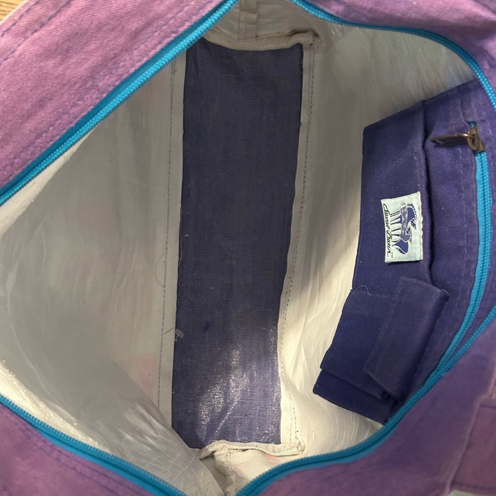 Laurel Burch Purple and Teal Horse Art Tote - Picture 8 of 8